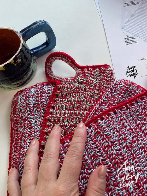 Lis' Sturdy Crochet Potholder - Crochet Diagram