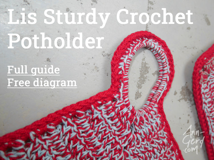 Lis' Sturdy Crochet Potholder - Crochet Diagram